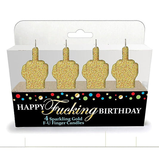 Glittering Golden Candles by Little Genie - Party Gifts and Novelties