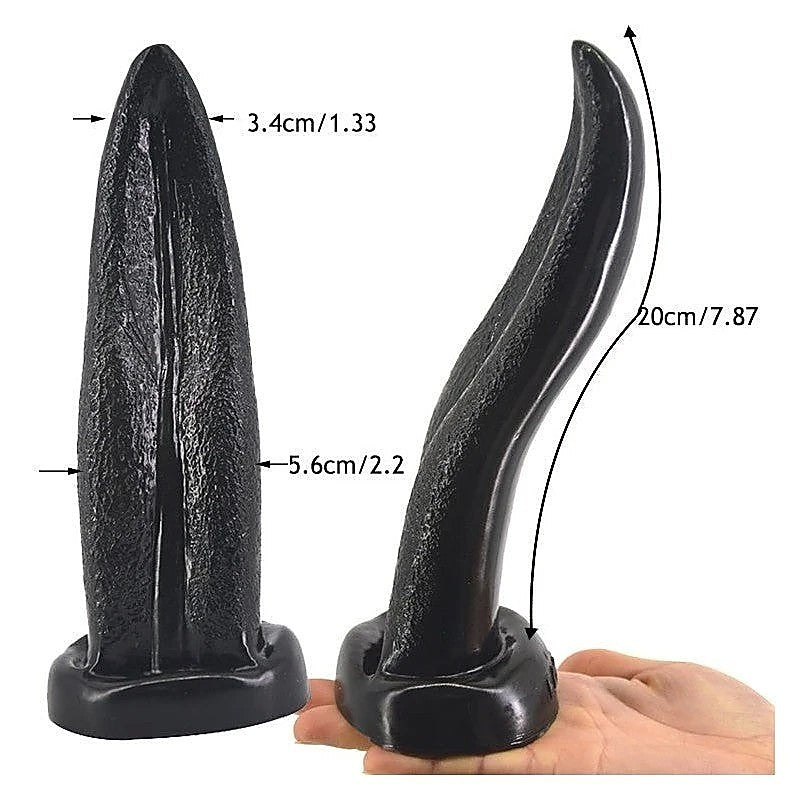 FAAK Tongue Shape Anal Plug Premium Medical Grade PVC Butt Plug - Butt Plugs
