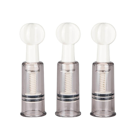 Nipple and Clit Suckers 3 Pc by Easytoys - Nipple and Clit Clamps