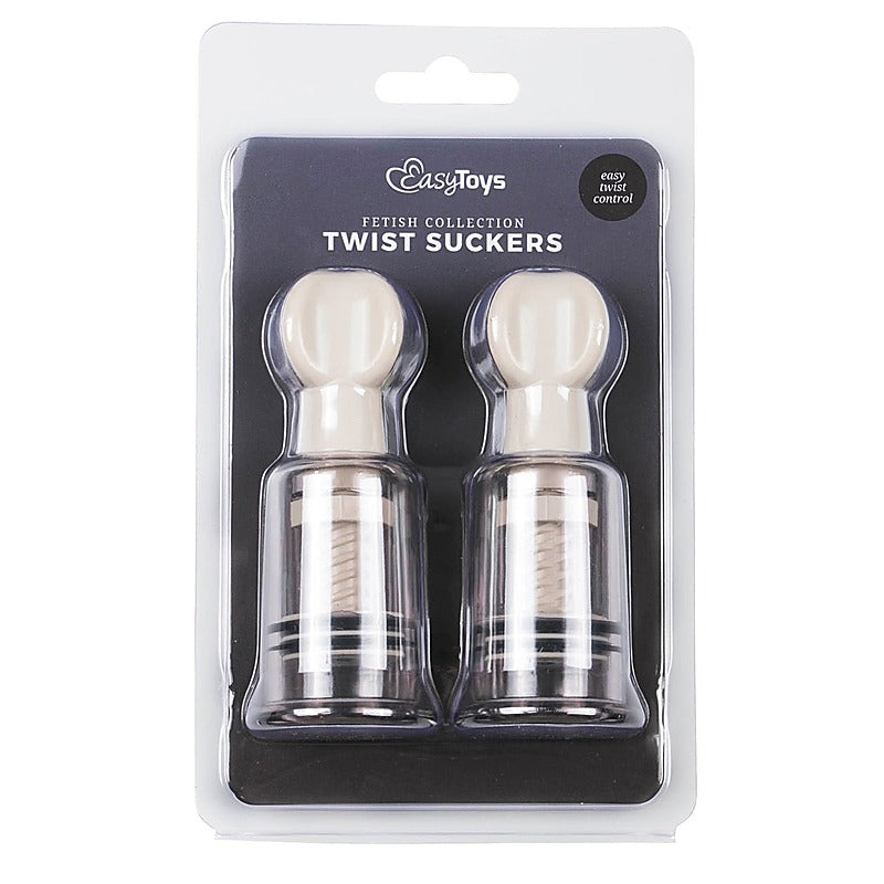 Fetish Collection Nipple and Clit Suckers 2 Piece Dual Size Suction Set - Nipple and Clit Clamps