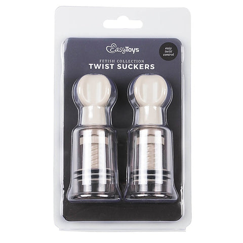 Fetish Collection Nipple and Clit Suckers 2 Piece Dual Size Suction Set - Nipple and Clit Clamps