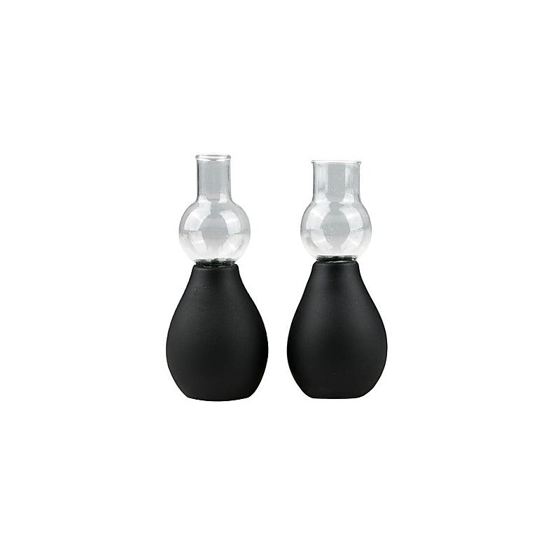 Fetish Collection Nipple Sucker Black 2 Piece Professional Vacuum System - Nipple and Clit Clamps
