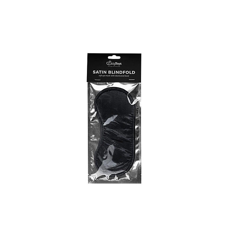 Fetish Collection Black Satin Eye Mask Premium Sensory Deprivation Bondage - Masks And Blindfolds