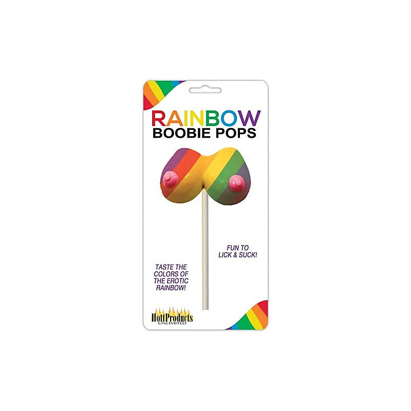 Rainbow Boobie Shaped Candy Pop by Hott Products - Party Gifts and Novelties