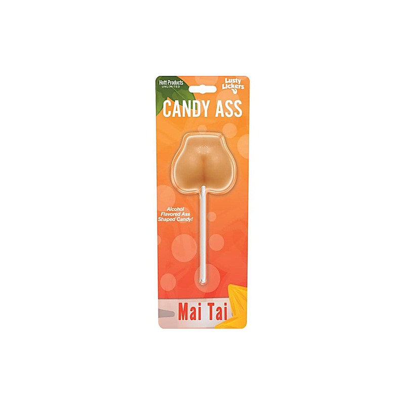 Lusty Lickers Candy Ass Shaped Mai Tai Lollypop - Party Gifts and Novelties