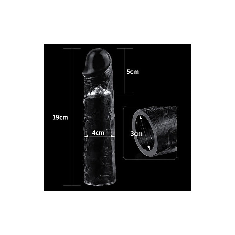 Clear Penis Extender Sleeve Plus by Lovetoy - Penis Sleeves and Extenders