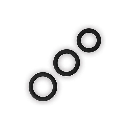 Thick Stretchy Silicone Cock Rings Set 3 Piece by Lovetoy - Cock Ring Sets