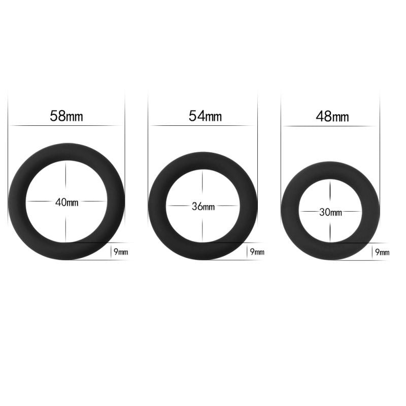 Silicone Cock Ring Set by Lovetoy - Cock Ring Sets