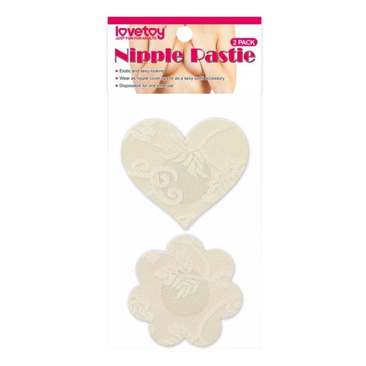 Lace Heart and Flower Nipple Pasties Twin Pk by Lovetoy - Breast and Nipple Toys
