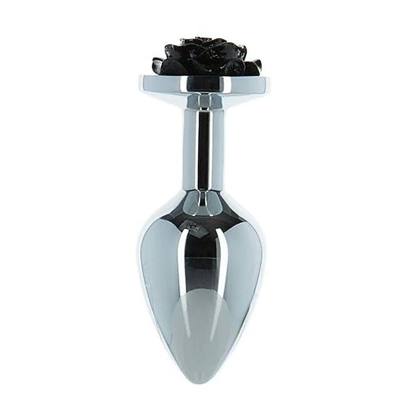 LUX Active 3 Inches Rose Metal Butt Plug by BMS Factory - Butt Plugs