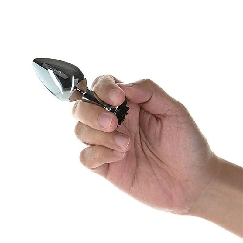 LUX Active 3 Inches Rose Metal Butt Plug by BMS Factory - Butt Plugs