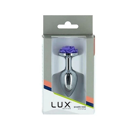 LUX Active 3 Inches Rose Metal Butt Plug by BMS Factory - Butt Plugs