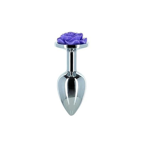 LUX Active 3 Inches Rose Metal Butt Plug by BMS Factory - Butt Plugs