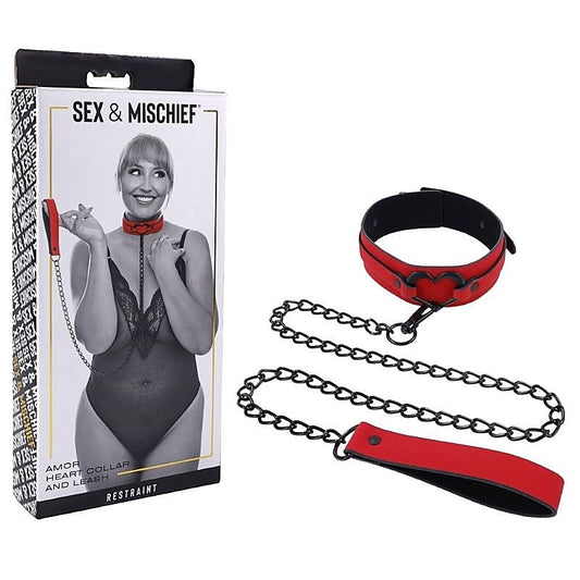 Amor Collar and Leash by Sportsheets - Collars and Leads