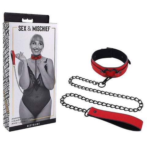 Amor Collar and Leash by Sportsheets - Collars and Leads