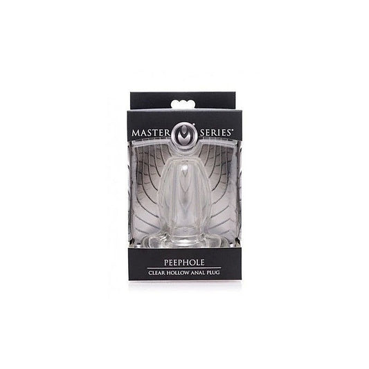 Master Series PeepHole Clear Hollow Anal Plug Small - Butt Plugs