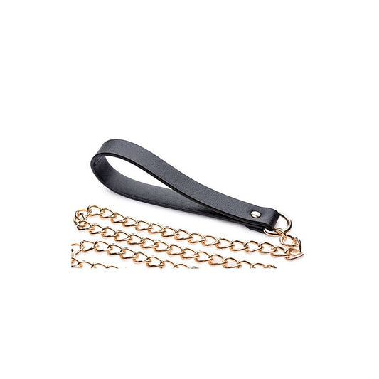 Master Series Leashed Lover Chain Leash by XR Brands - Collars and Leads