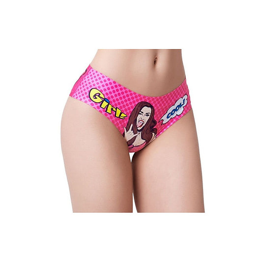Comic Fans Pink Slip Sexy Women's Pantie by Mememe Lingerie - G-Strings, Panties and Shorts