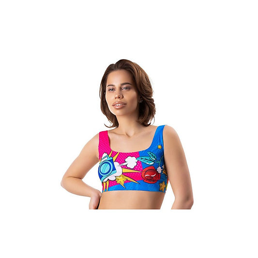 Comics Curios Women's Crop Top by Mememe Lingerie - Bras and Bra Sets