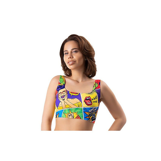 Comics Insta Sexy Womens Crop Top by Mememe Lingerie - Bras and Bra Sets
