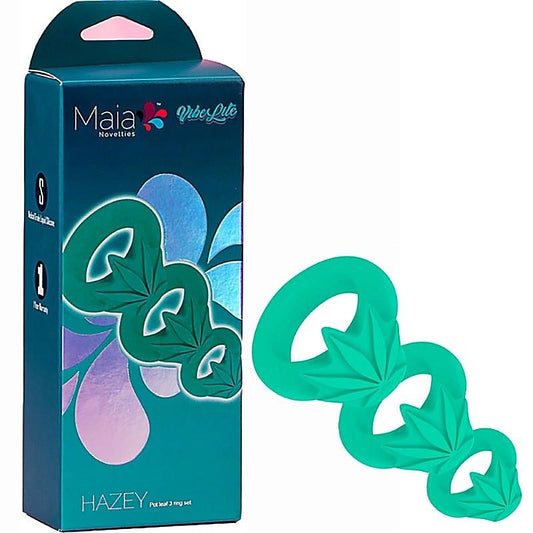 Maia 420 HAZEY Pleasure Trio Silicone by Maia Toys - Cock Ring Sets
