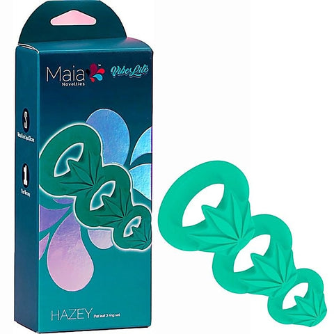 Maia 420 HAZEY Pleasure Trio Three Size Cock Ring Set for Enhanced Erection - Cock Ring Sets