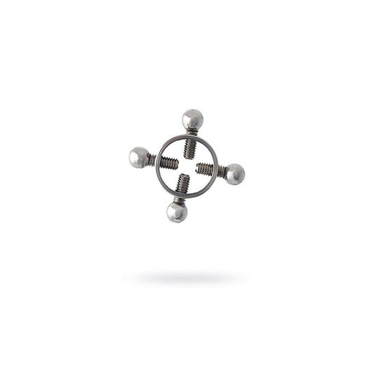 Metal Silver Nipple Clamp 2 Piece by ToyFa - Nipple and Clit Clamps