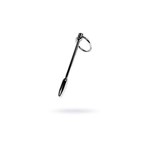ToyFa Metal Silver Metal Male Pleasure Urethral Plug With Cock Ring Waterproof - Urethral Sounds