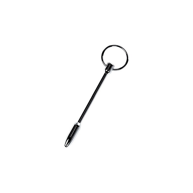 ToyFa Metal Silver Metal Male Pleasure Urethral Plug With Cock Ring Waterproof - Urethral Sounds