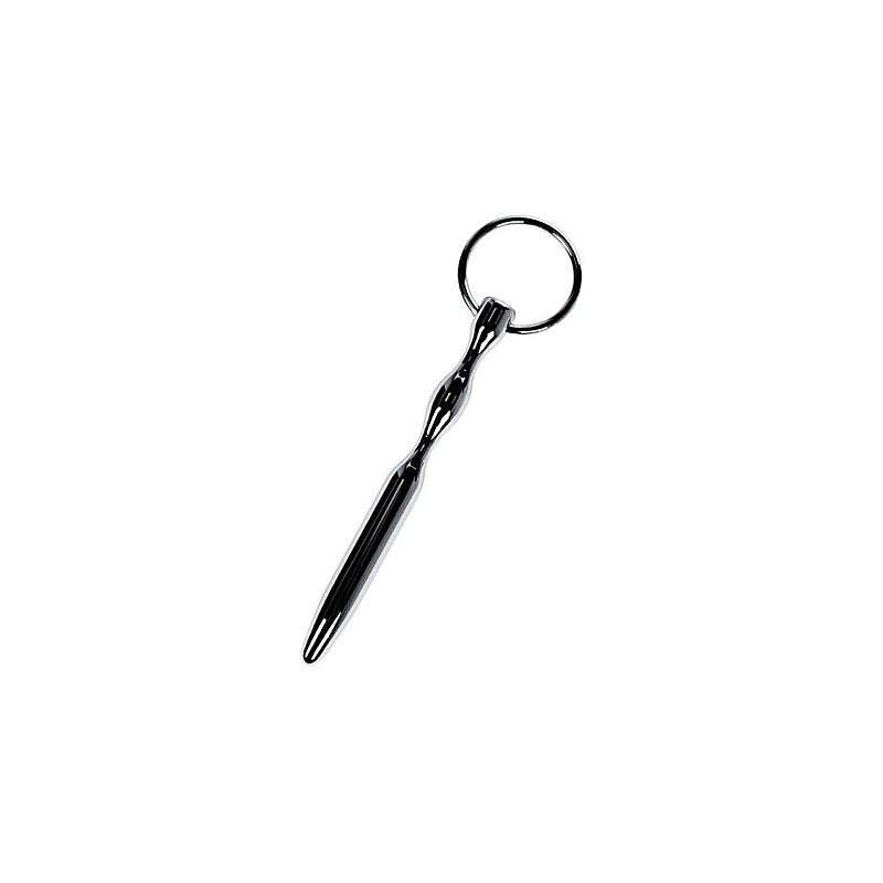 ToyFa Metal Silver Metal Bullet Shaped Urethral Plug With Cock Ring - Urethral Sounds