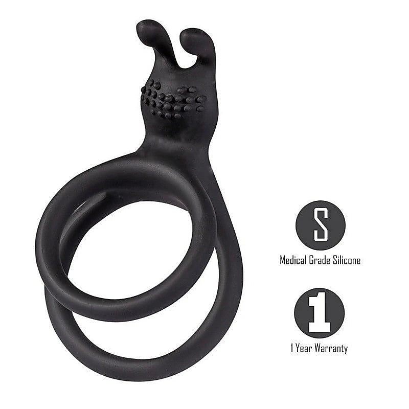 Maia ATLAS Dual Ring Cock Ring with Built in Antennae for Enhanced Pleasure - Cock Rings