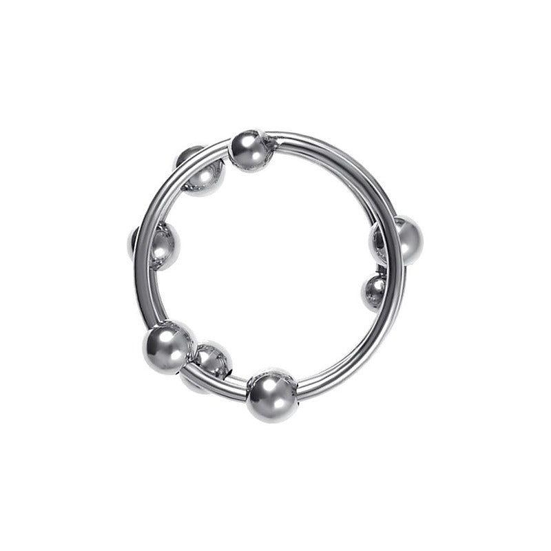 Metal Balls Penis Head Cock Ring by ToyFa - Cock Rings