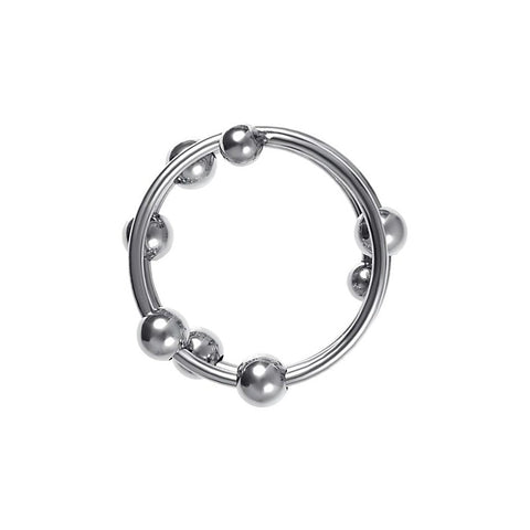 Metal Balls Penis Head Cock Ring by ToyFa - Cock Rings