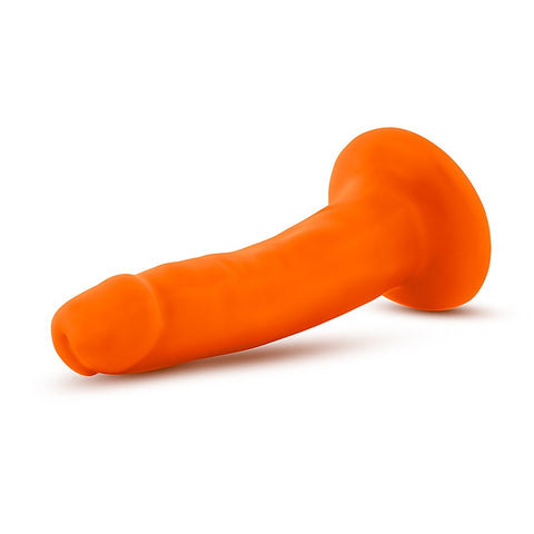 Neo Dual Density Realistic Cock 6 Inch Neon Orange - Realistic Dildos