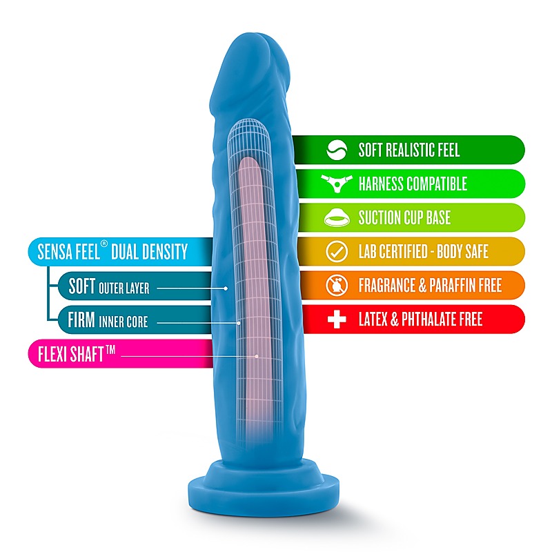 Neo Dual Density Realistic Cock 19cm by Blush Novelties - Realistic Dildos