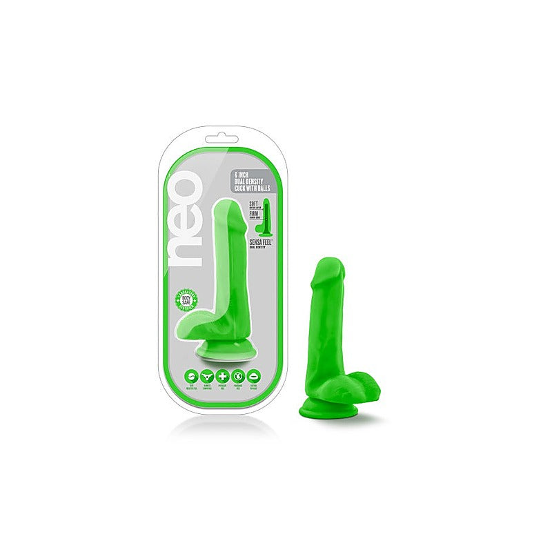 Neo Dual Density Realistic Cock With Balls - Realistic Dildos