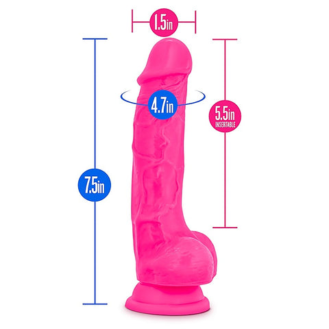 Neo Dual Density 7 Inches Realistic Cock With Balls - Realistic Dildos