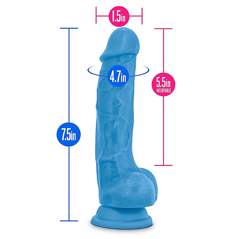 Neo Dual Density 7 Inches Realistic Cock With Balls - Realistic Dildos