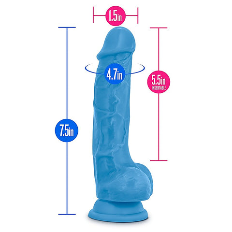 Neo Dual Density 7 Inches Realistic Cock With Balls - Realistic Dildos