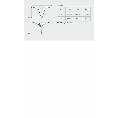 Luiza Thong Panties White by Obsessive Lingerie - G-Strings, Panties and Shorts