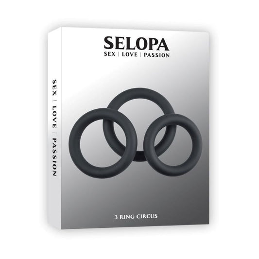 Selopa's Pleasure-Enhancing 3-Ring Circus Set - - Cock Rings