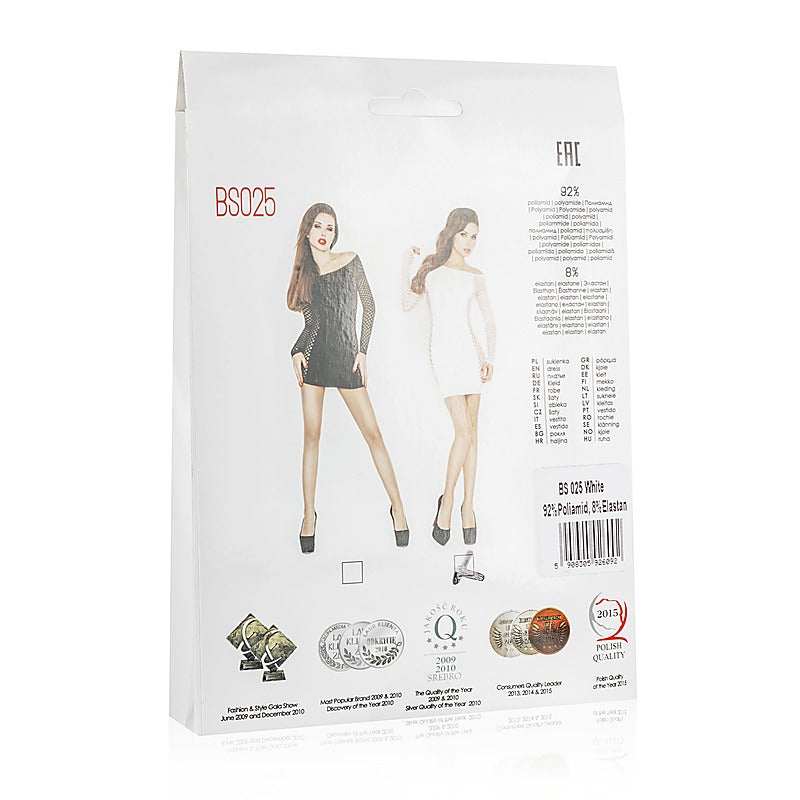 Dress BLK With Mesh Sleeves and Sides by Passion Lingerie - Skirts And Club Wear