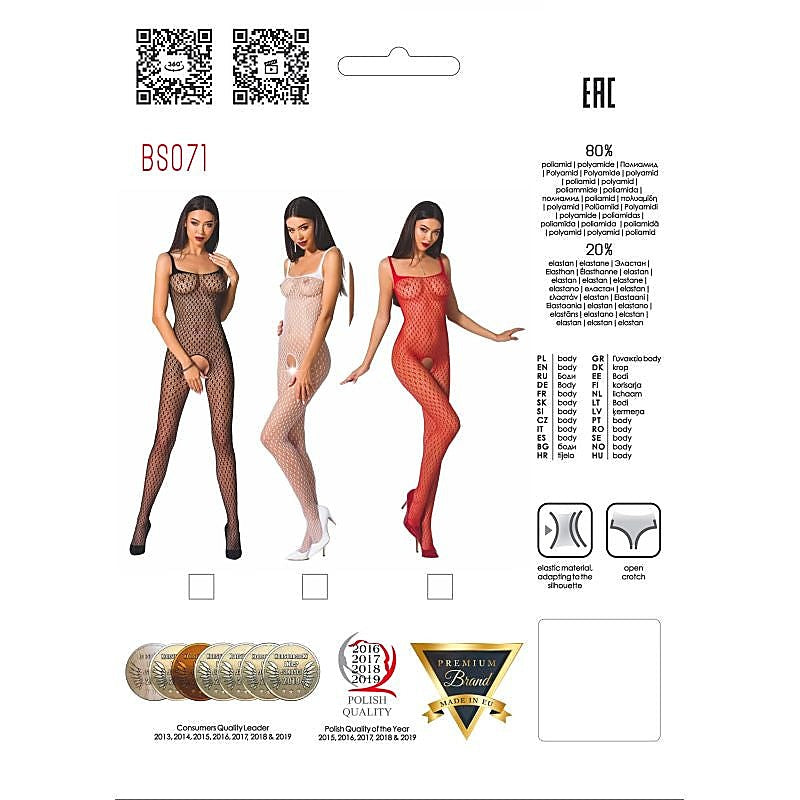 Stylish Fine Mesh Bodystocking BS071 by Passion Lingerie - Body Stockings