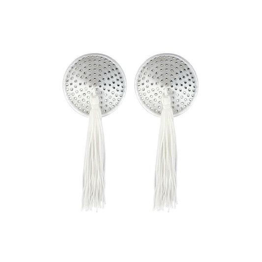 Peekaboo White Satin Pasties by Xgen Products - Fancy Dress Ups