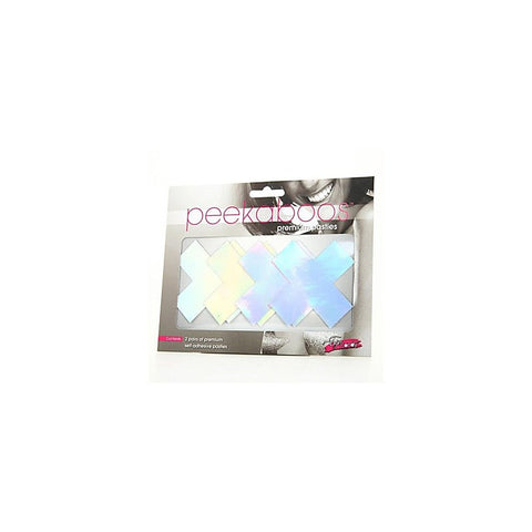 Peekaboo Iridescent X Nipple Pasties by Xgen Products - Fancy Dress Ups