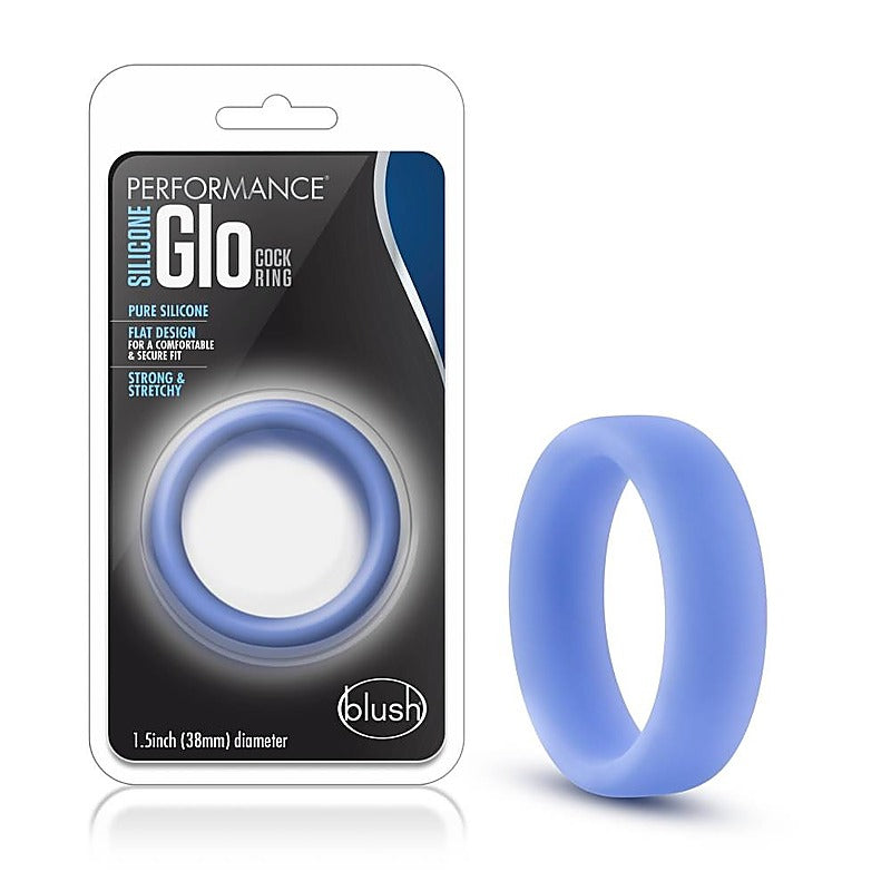 Performance Silicone Glo Cock Ring by Blush Novelties - Stretchy Cock Rings