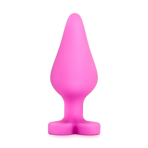 Play With Me Naughty Candy Heart Silicone Butt Plug - Butt Plugs