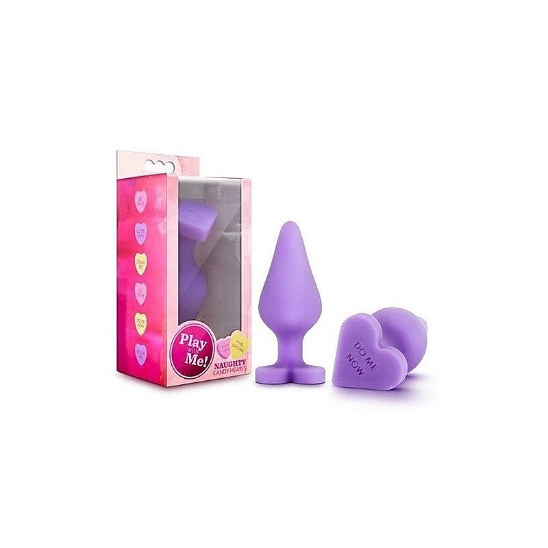 Play With Me Naughty Candy Heart Silicone Anal Plug - Butt Plugs