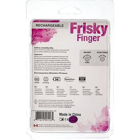 BMS Factory PowerBullet Rechargeable Frisky Finger Adult Massager Vibrator - Finger and Tongue Vibrators