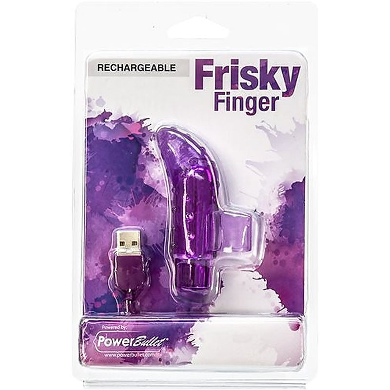 BMS Factory PowerBullet Rechargeable Frisky Finger Adult Massager Vibrator - Finger and Tongue Vibrators